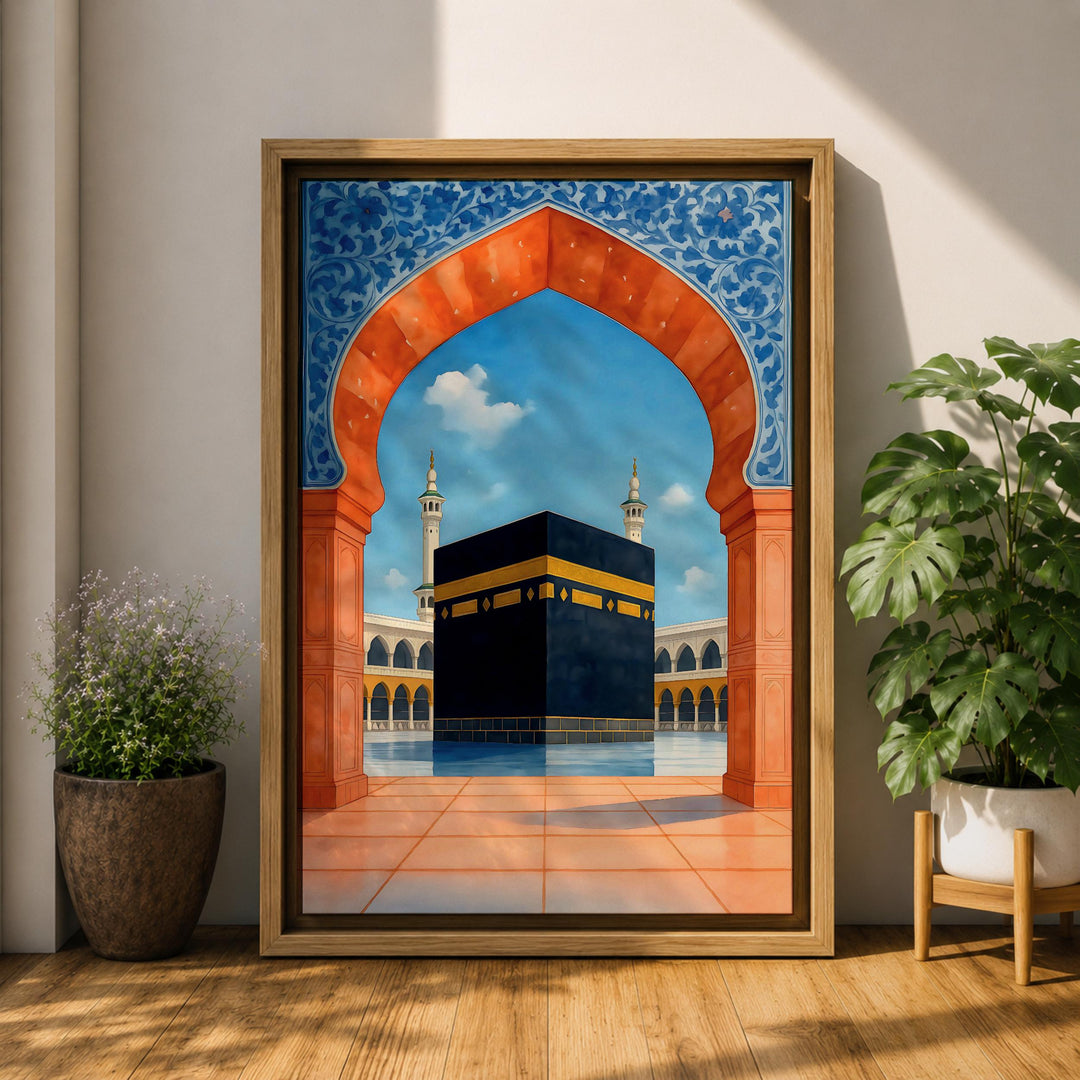 Elegant canvas texture and archival framing details