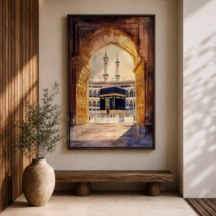 Living room wall decor Kaaba archway canvas