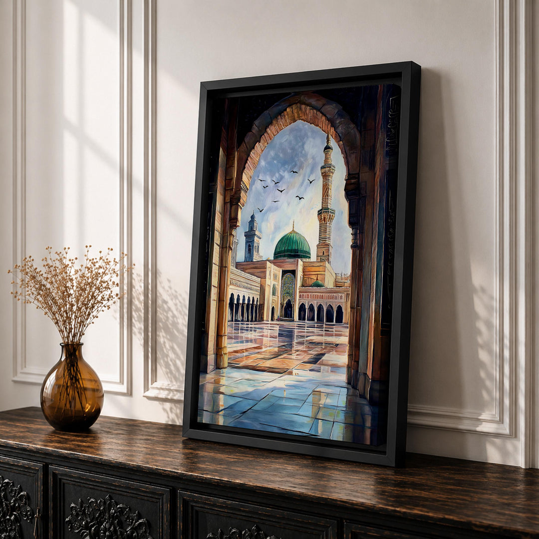 Islamic mosque interior framed canvas decor