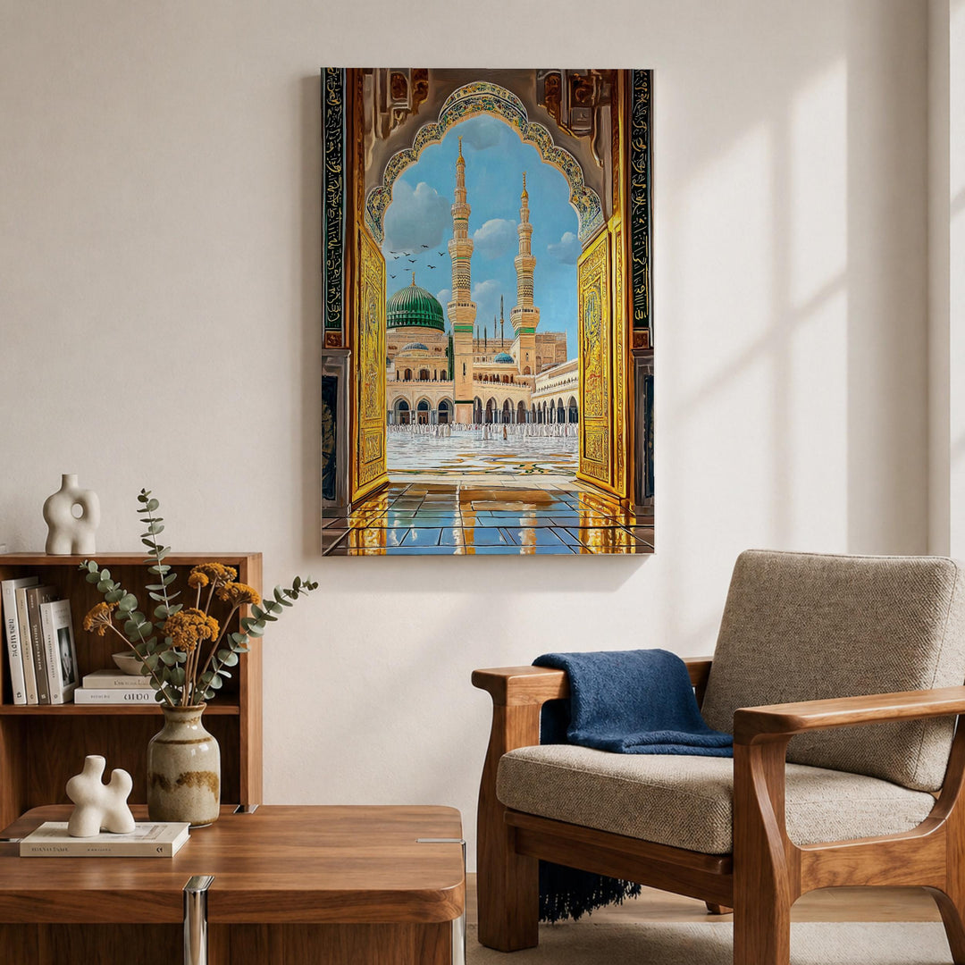 Medina mosque skyline wall art on canvas