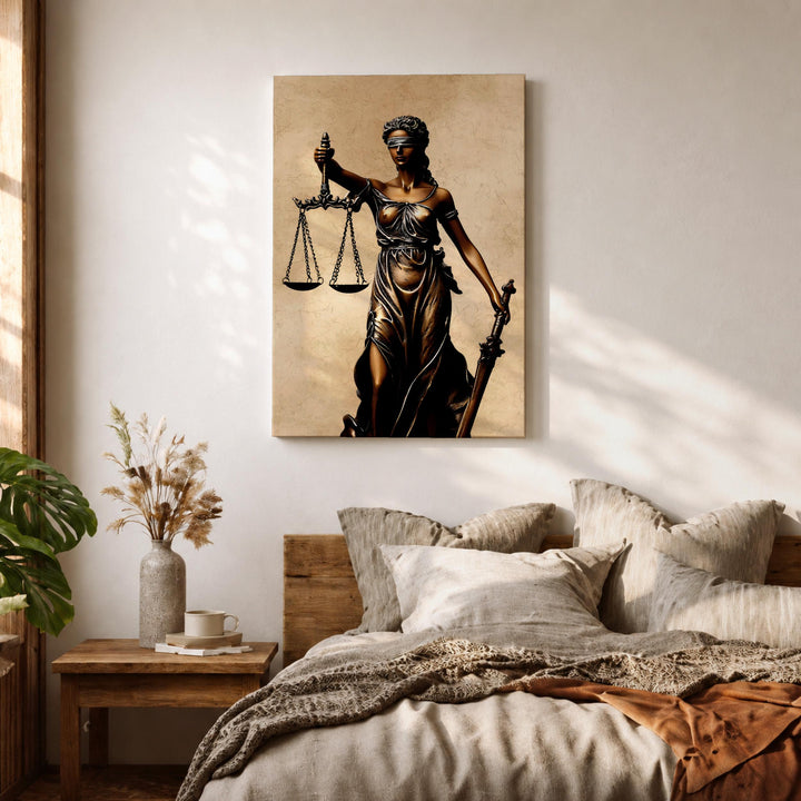Formal justice icon wall art suitable for desk backdrop