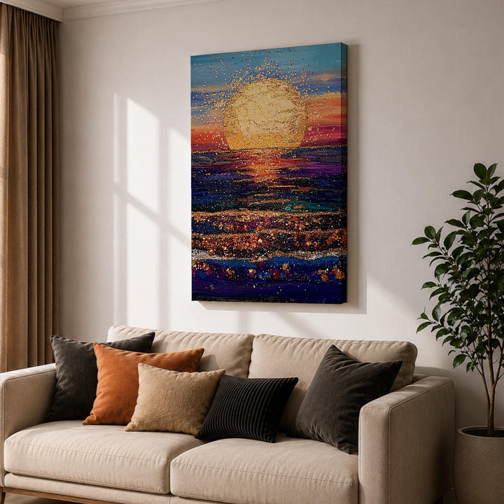 Artist-quality framed seascape suitable for living room decor