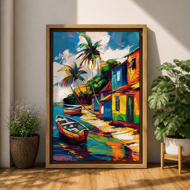 Coastal island scenery as premium wall decor for bedroom or lounge