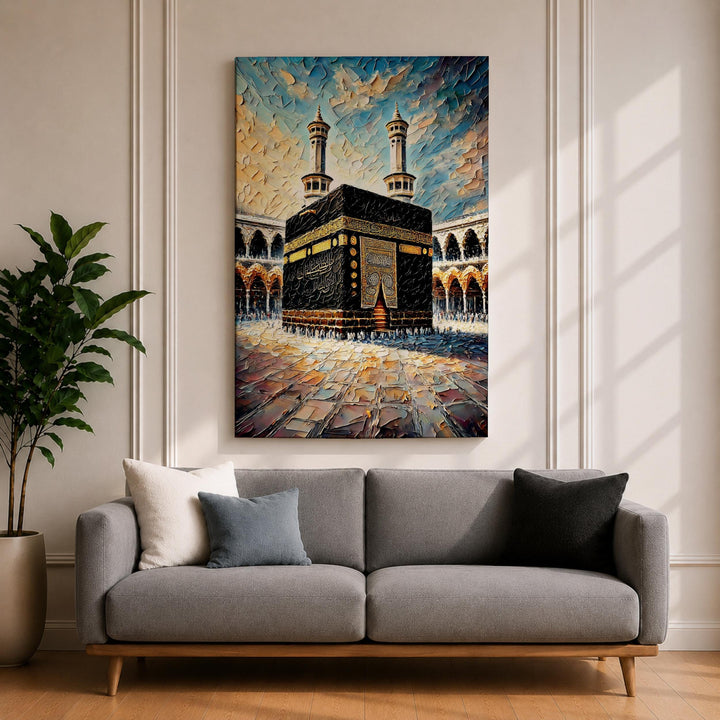 grand mosque framed canvas art with detailed texture
