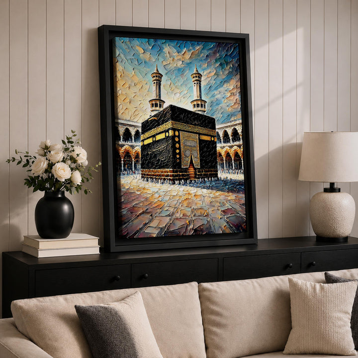 abstract islamic art kaaba grand mosque canvas