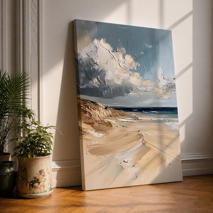 coastal sand dunes beach wall art close-up view