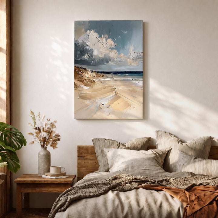 dunes and ocean hues seascape wall art for home