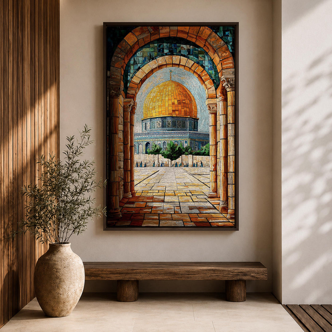 Elegant Islamic decor with arch motif in frame