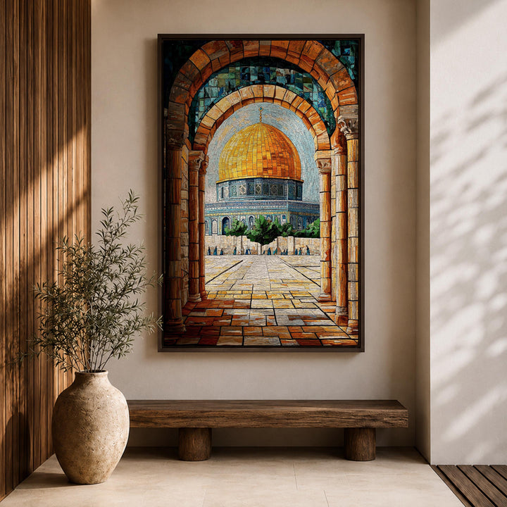 Elegant Islamic decor with arch motif in frame