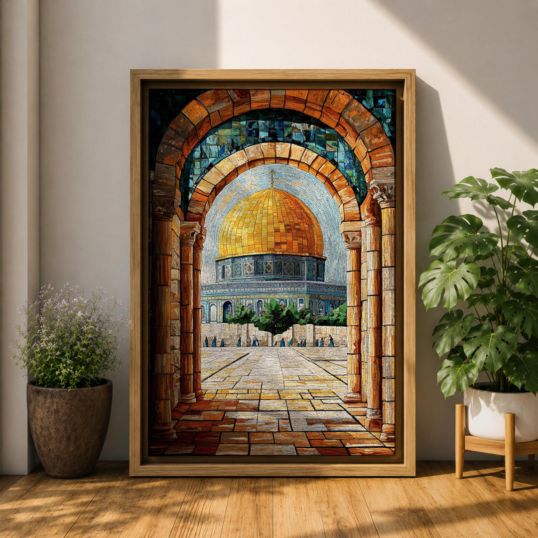 Geometric mosque design suitable for gallery wall