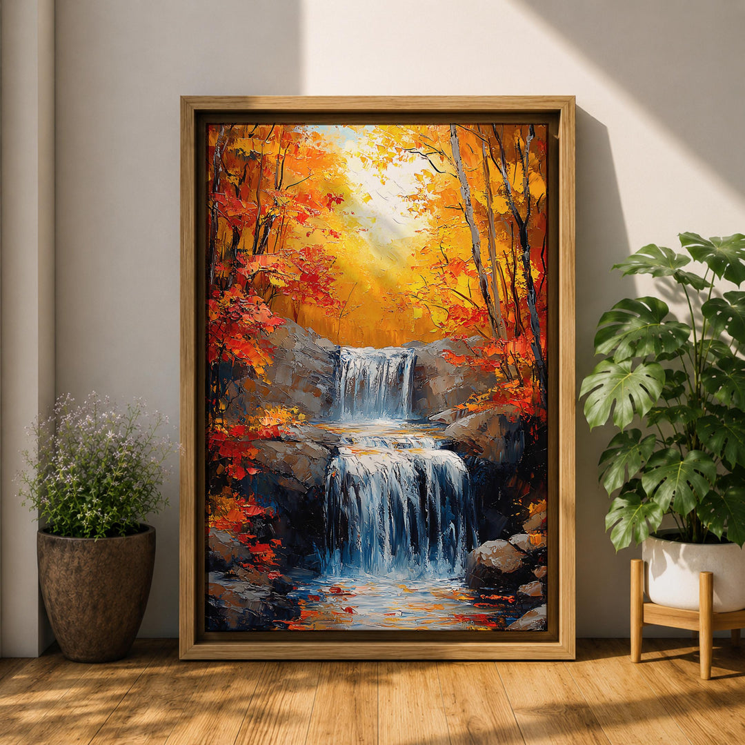 Living room wall decor with nature-inspired landscape