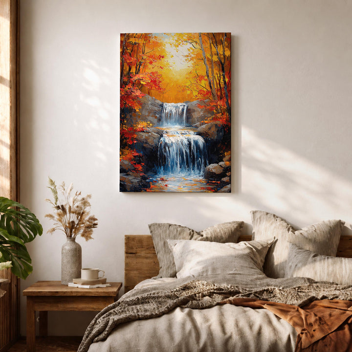 Premium wall art: autumn forest scene in natural hues