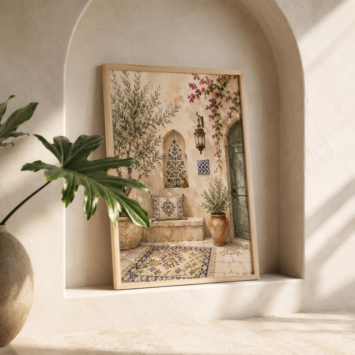 Warm earthy tones wall art suitable for living room hallway or bedroom