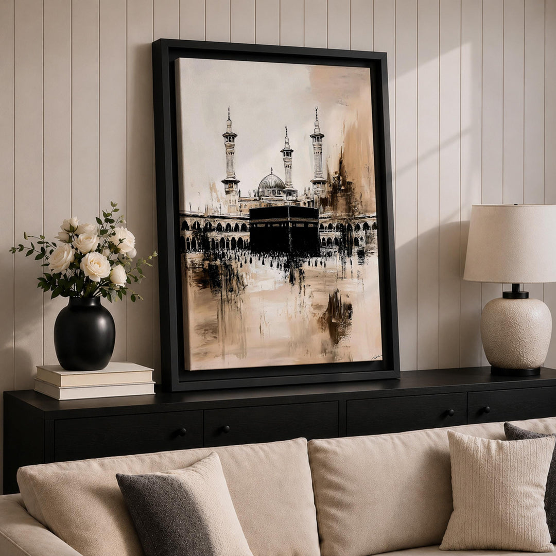 Framed-look Kaaba-inspired design for interior decor