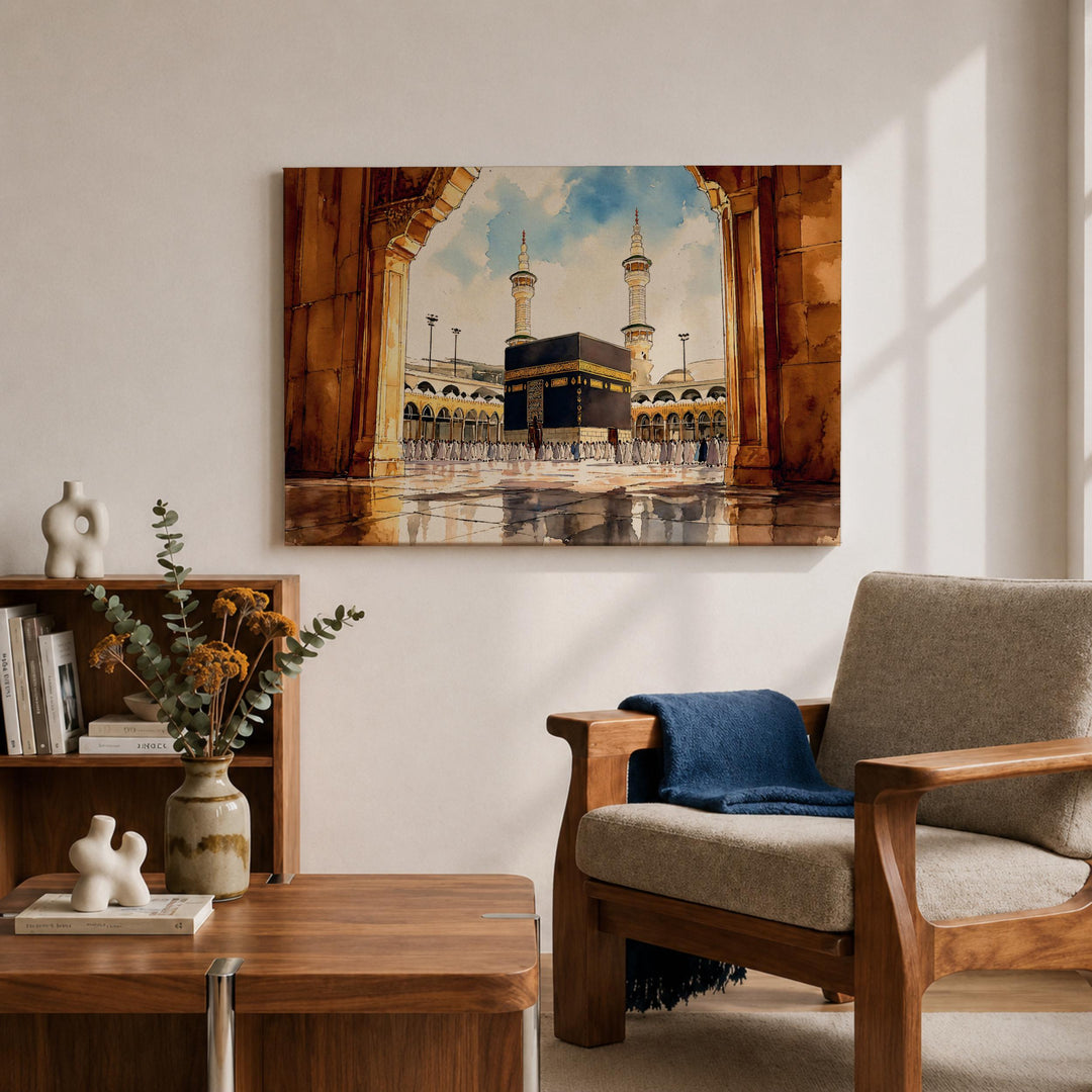 home decor kaaba wall art for prayer room or hall
