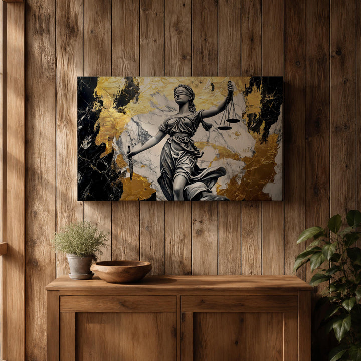 Timeless law office wall art to inspire fairness and integrity