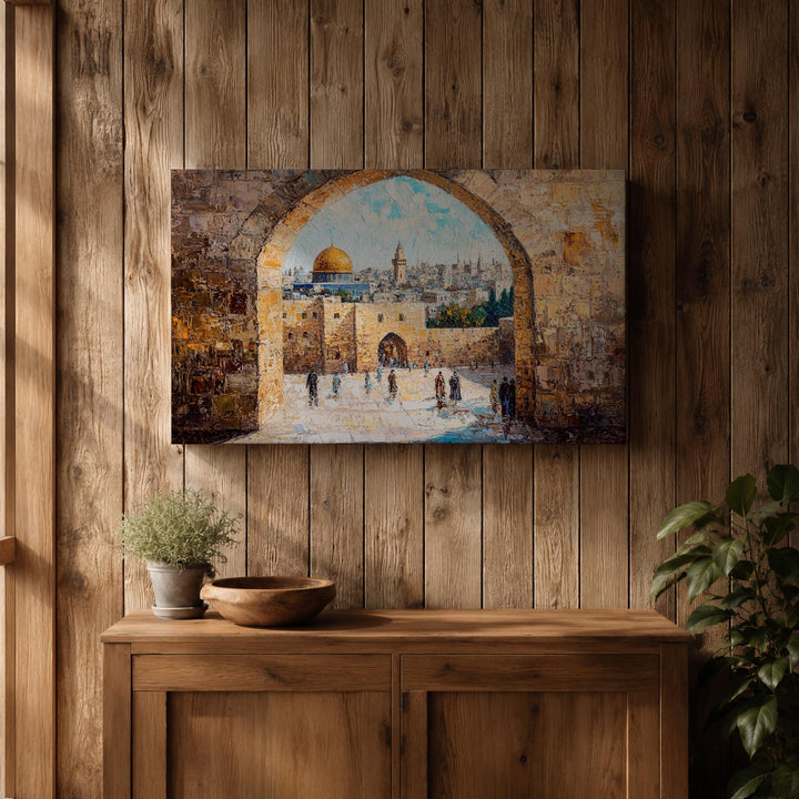 Arch view Masjid Al Aqsa wall art for study or lounge