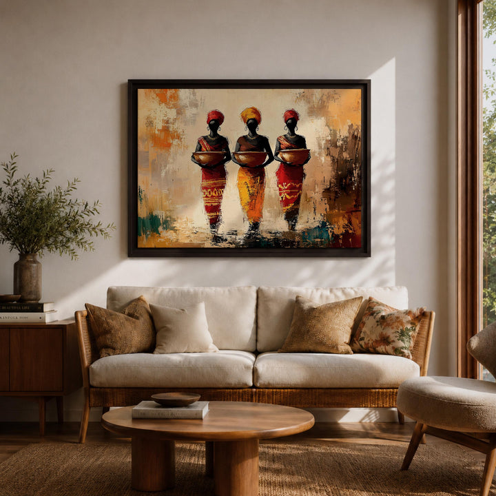 Premium gallery canvas print of Afrocentric portrait