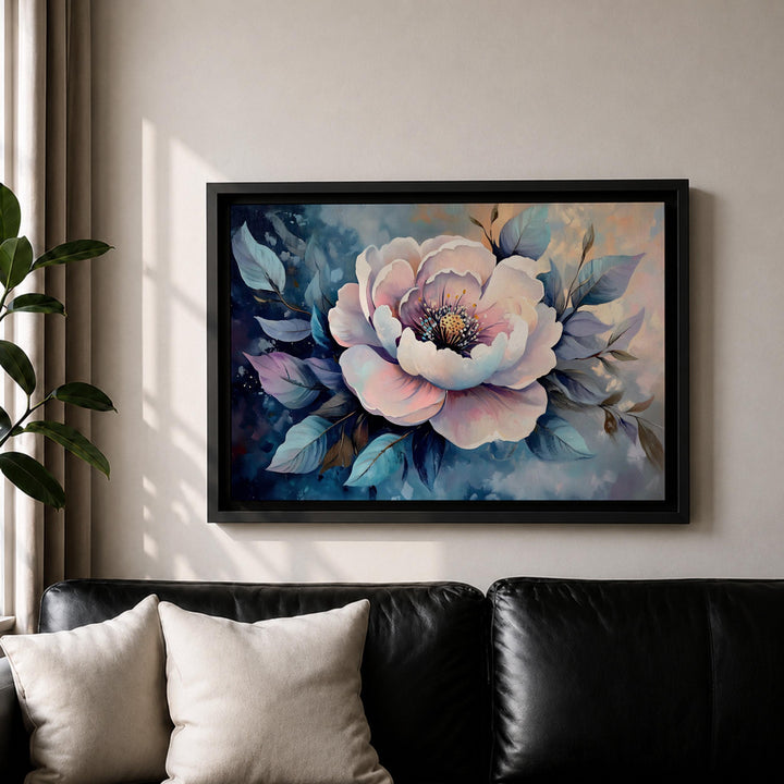 Bedroom wall decor peony garden bloom framed canvas