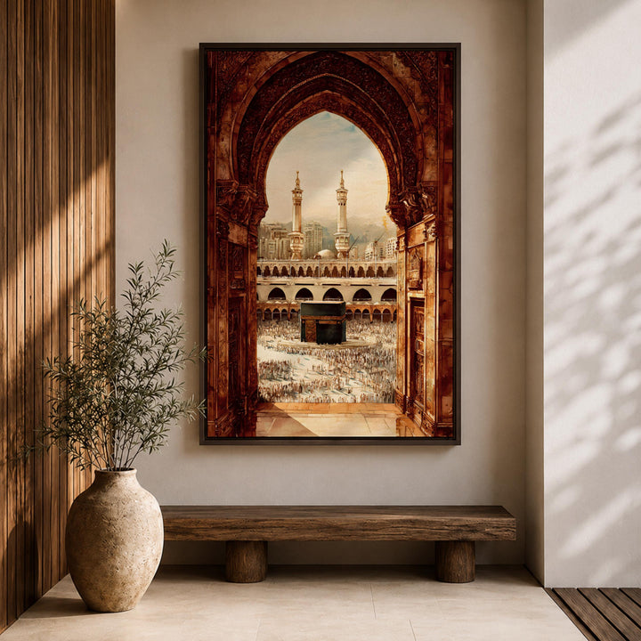 masjid haram inspired wall decor in frame