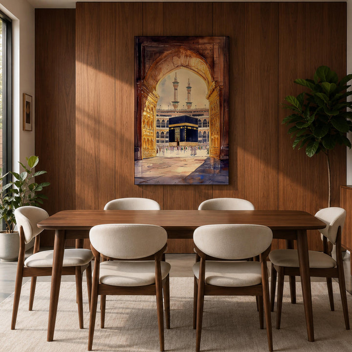 Abstract Islamic art with tranquil colors for wall