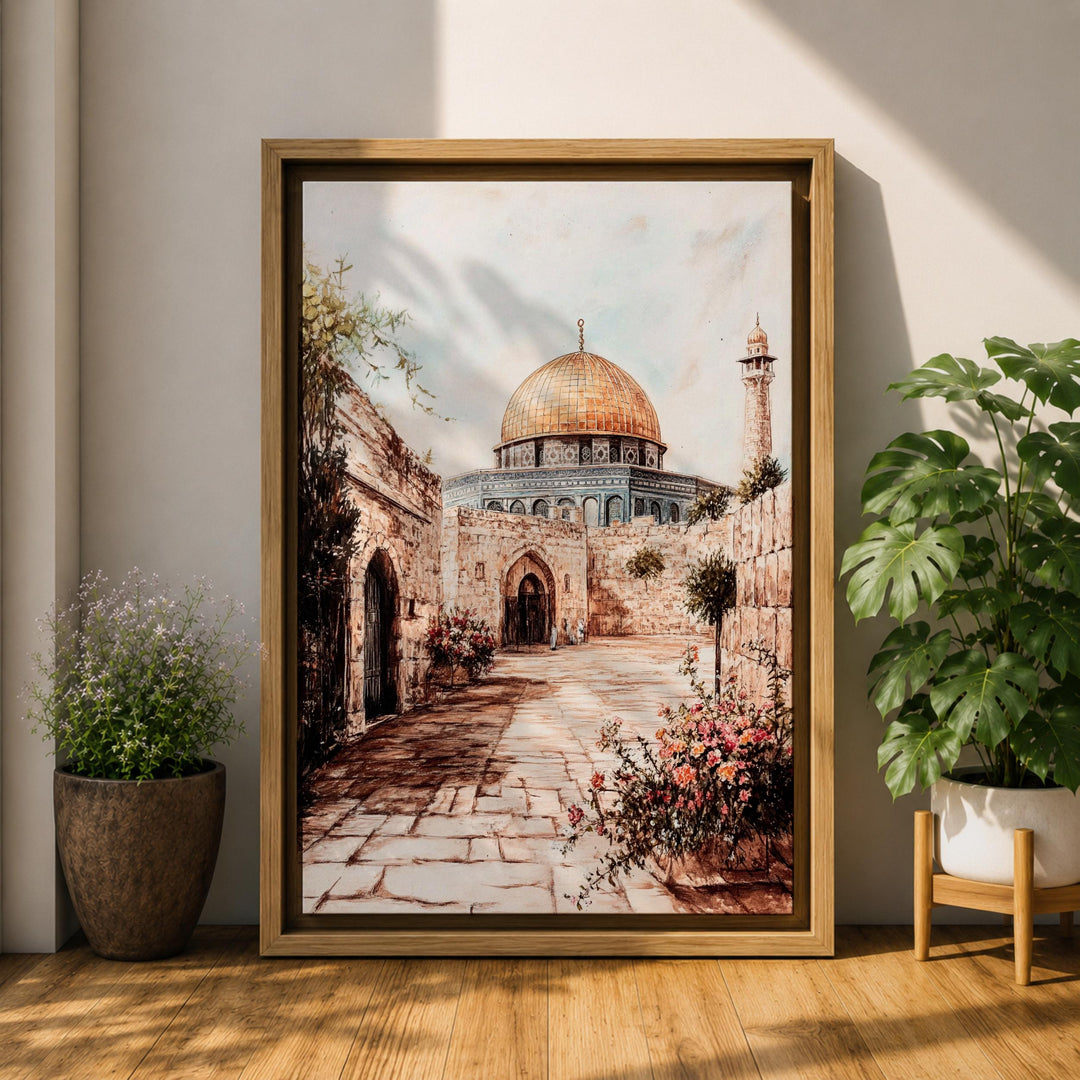 Islamic architecture inspired wall art on canvas