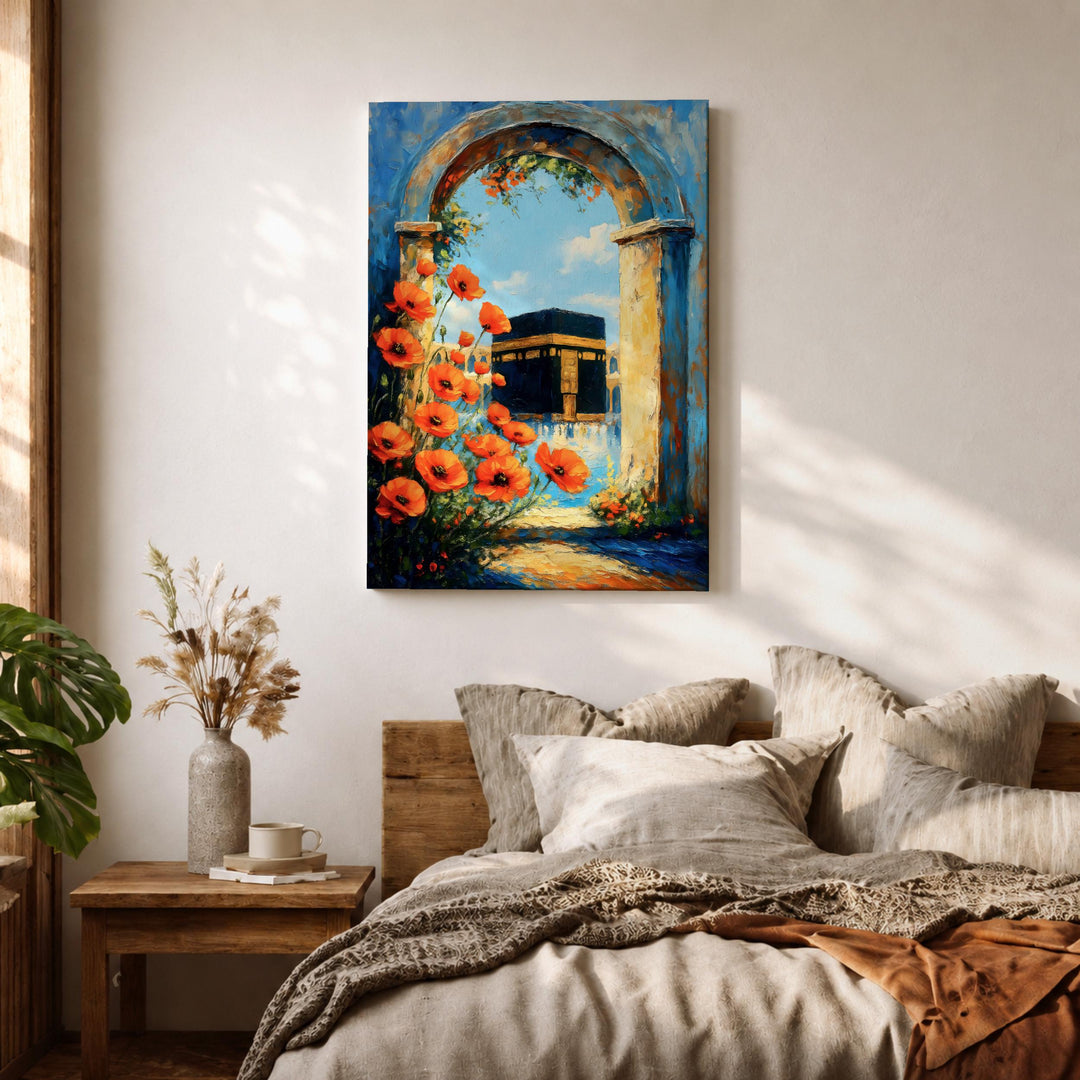 Premium wall art for mosque or prayer space with Kaaba motif