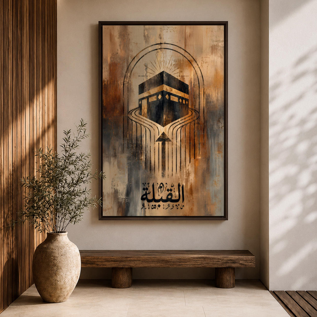 Close-up texture of canvas and frame showcasing print quality
