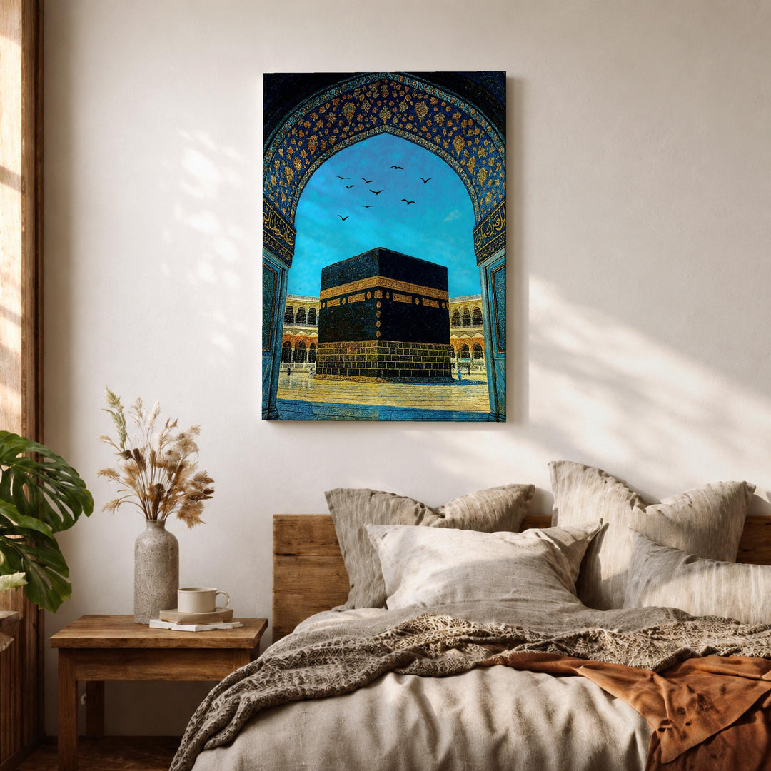 Premium wall decor Kaaba archway artwork for study or prayer room