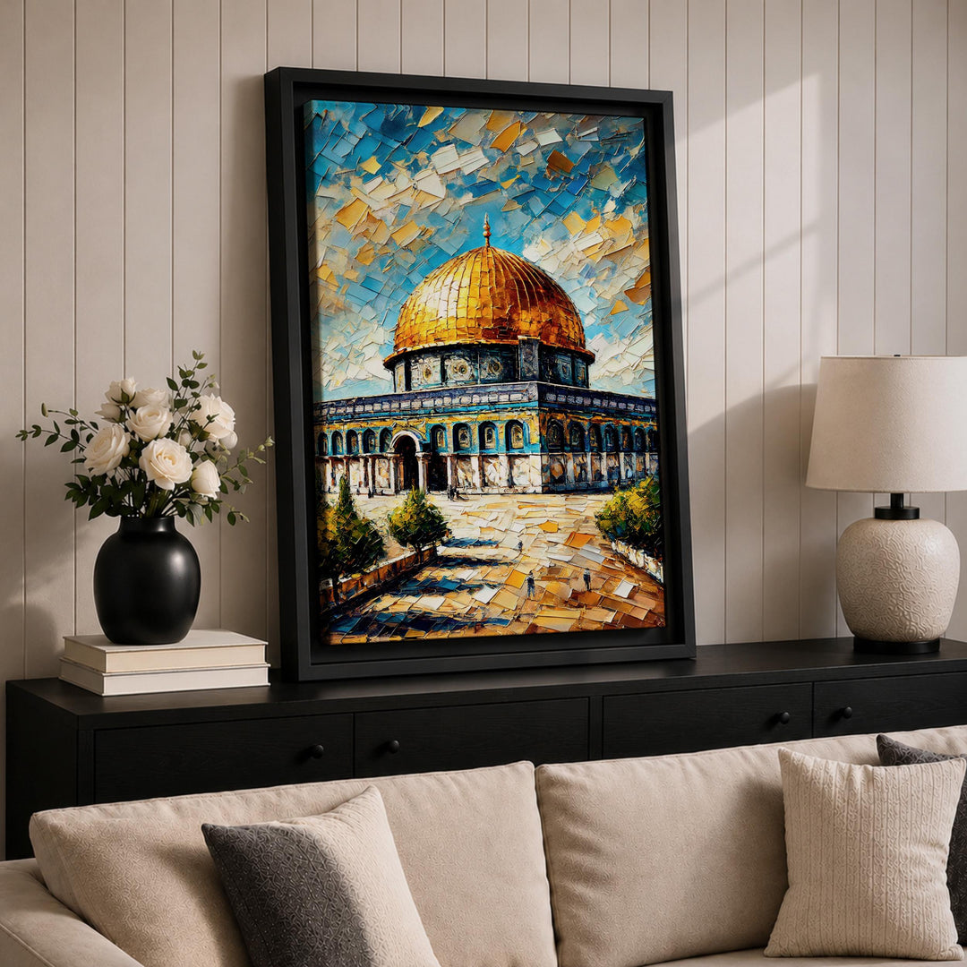 Durable frame and vibrant colors on Masjid Al Aqsa canvas