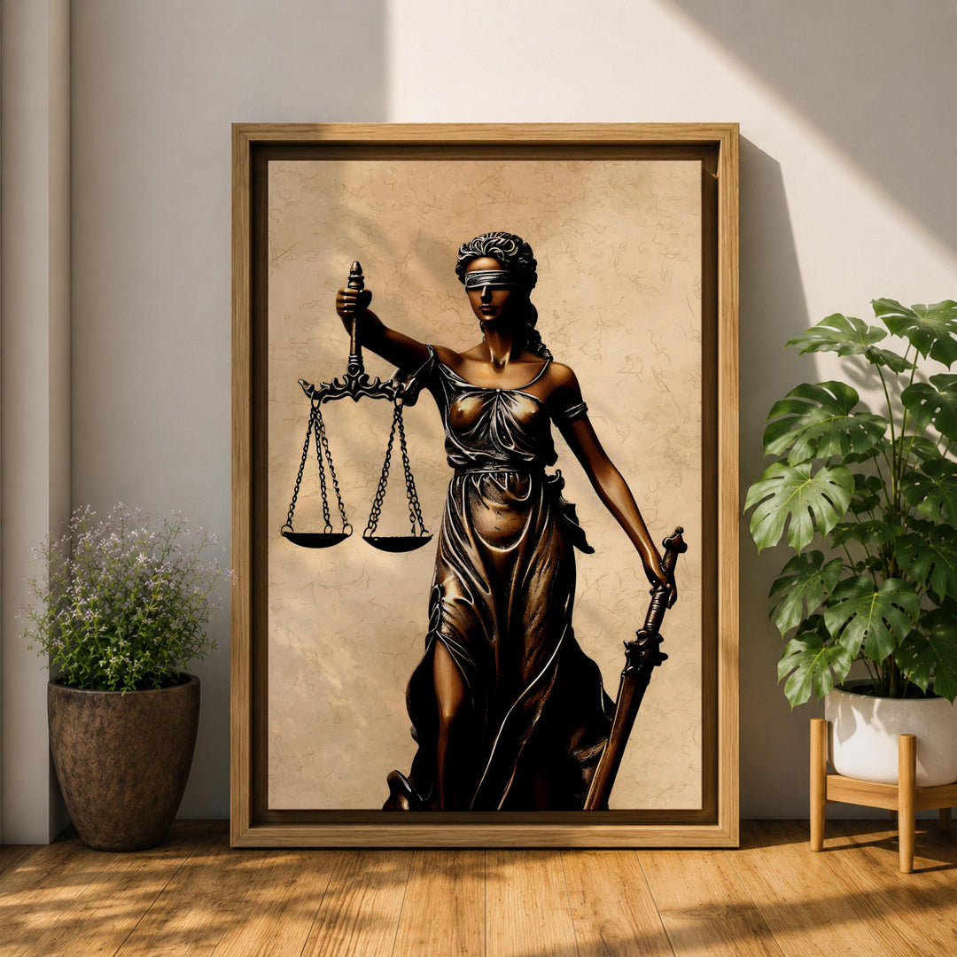 Gift-worthy legal symbol wall art for lawyers and students