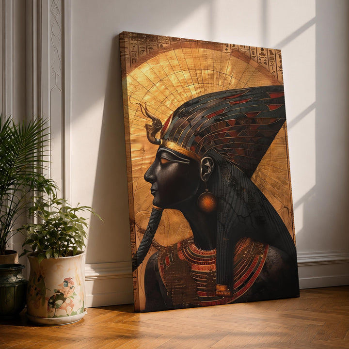 Nefertiti Egyptian Queen wall art close-up on canvas