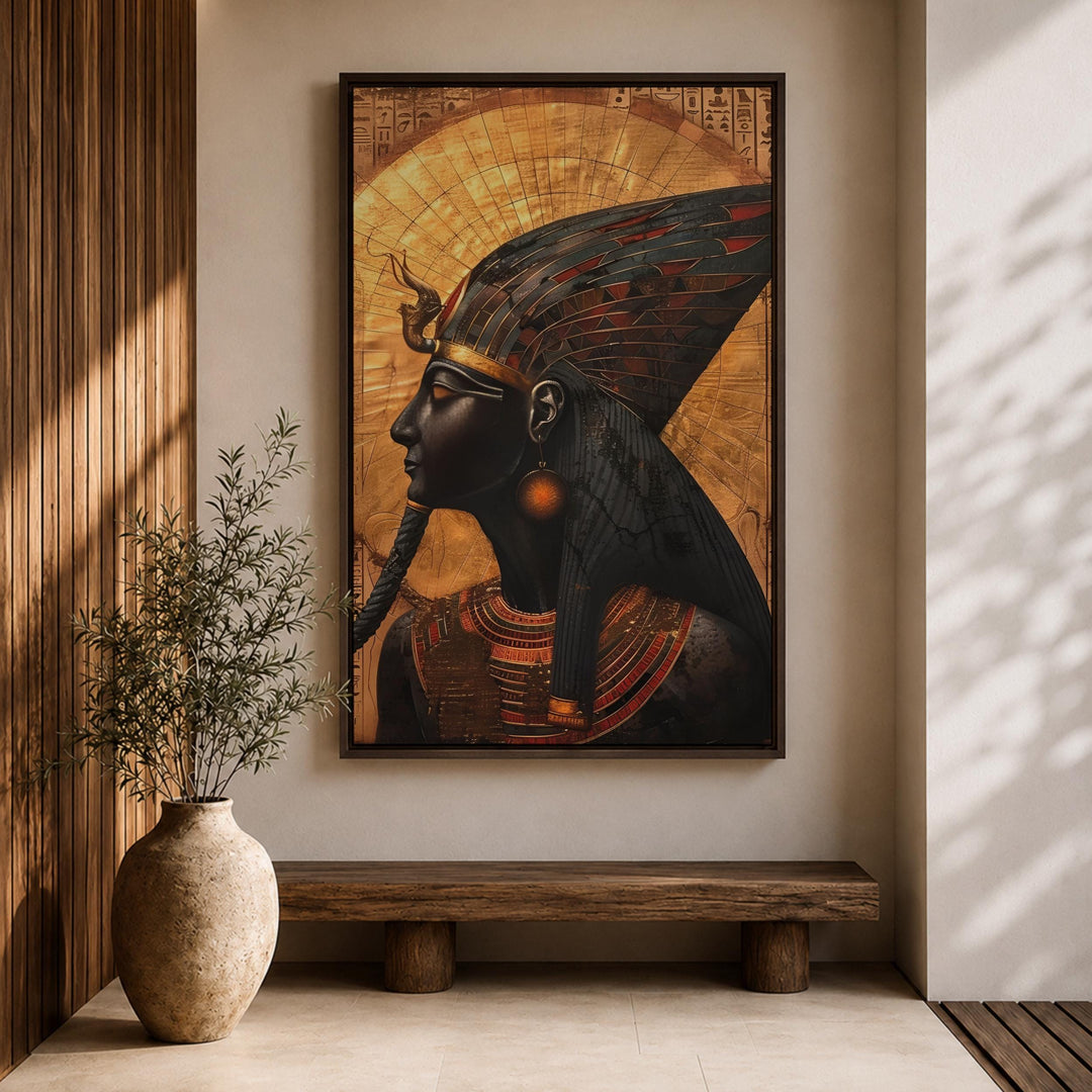 Nefertiti portrait wall art detailed print