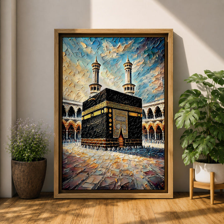 mecca-inspired wall art on gallery-ready canvas