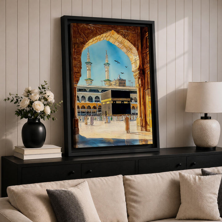 Contemporary Islamic art for prayer space on canvas