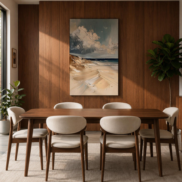 premium archival coastal art on wall for home decor