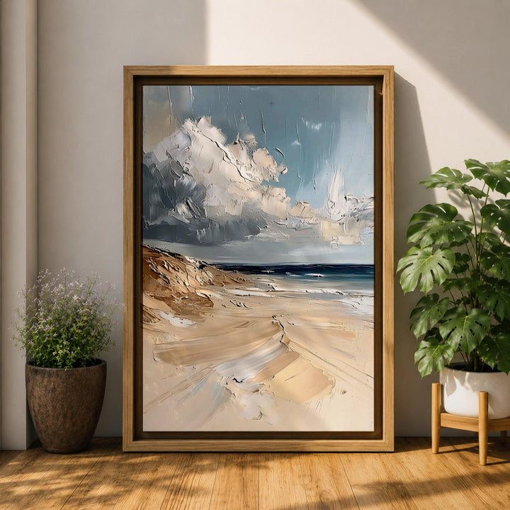 wide-angle beach landscape wall art for coastal decor