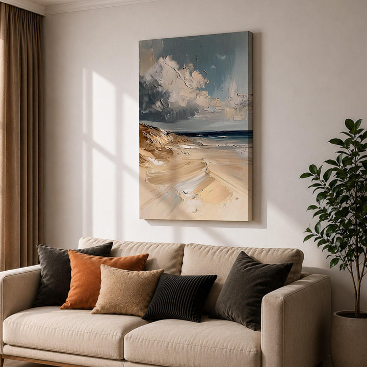 muted seascape wall art suitable for living spaces