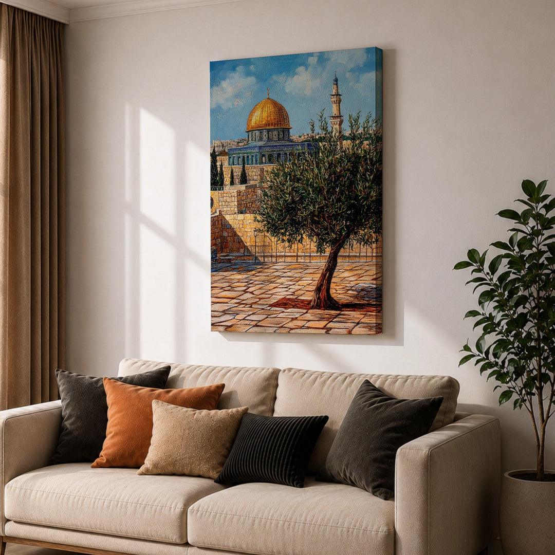 High-quality framed canvas printing with archival inks