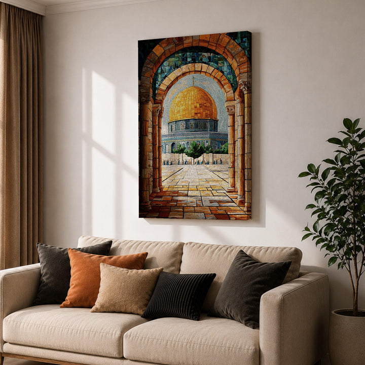 Archway mosque artwork on archival canvas ready to hang