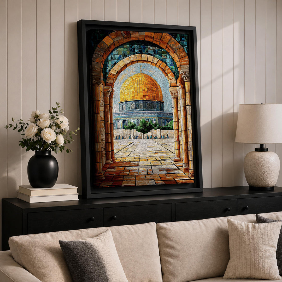 High-quality framed Islamic wall art for living room