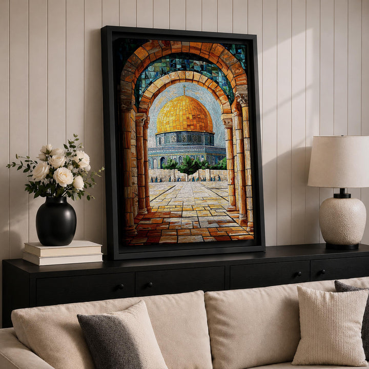 High-quality framed Islamic wall art for living room