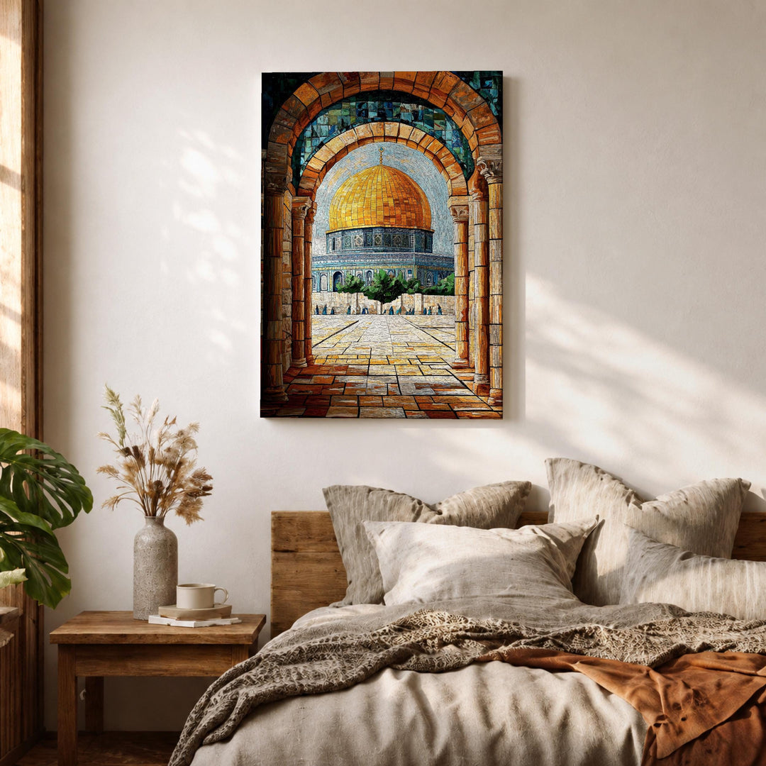 Jerusalem-inspired mosque archway wall art print
