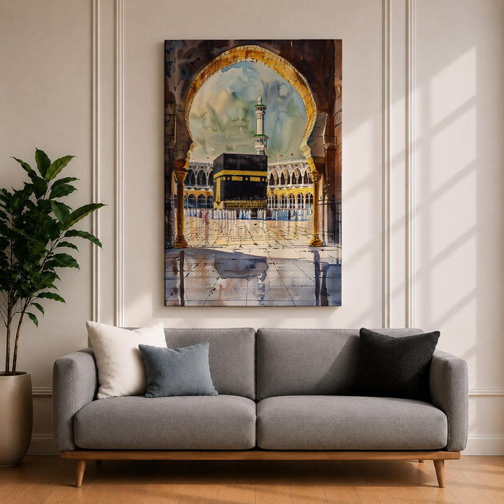 Mecca sacred site wall decor with elegant framing