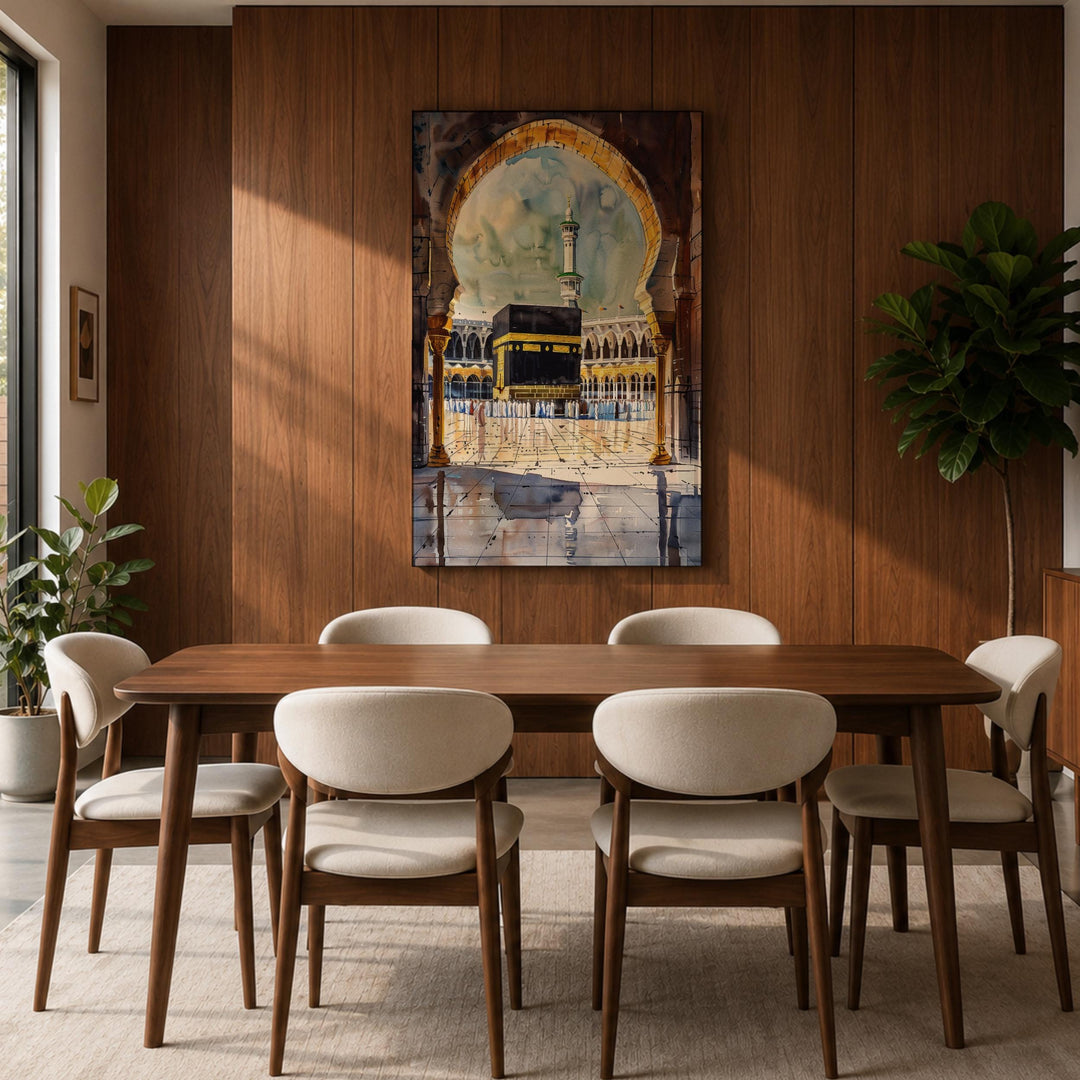 Masjid al Haram inspired wall art on canvas