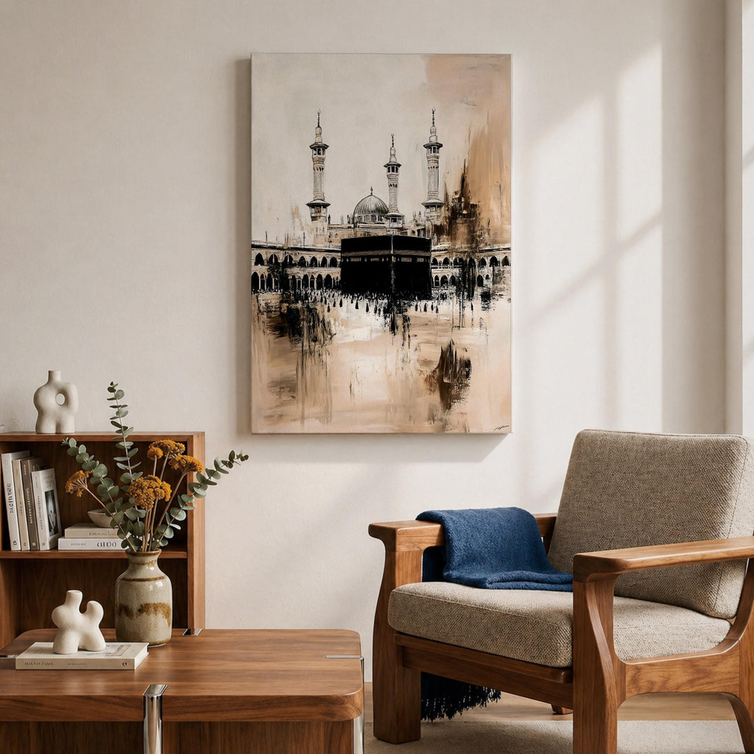 Elegant Islamic print ideal for home meditation space