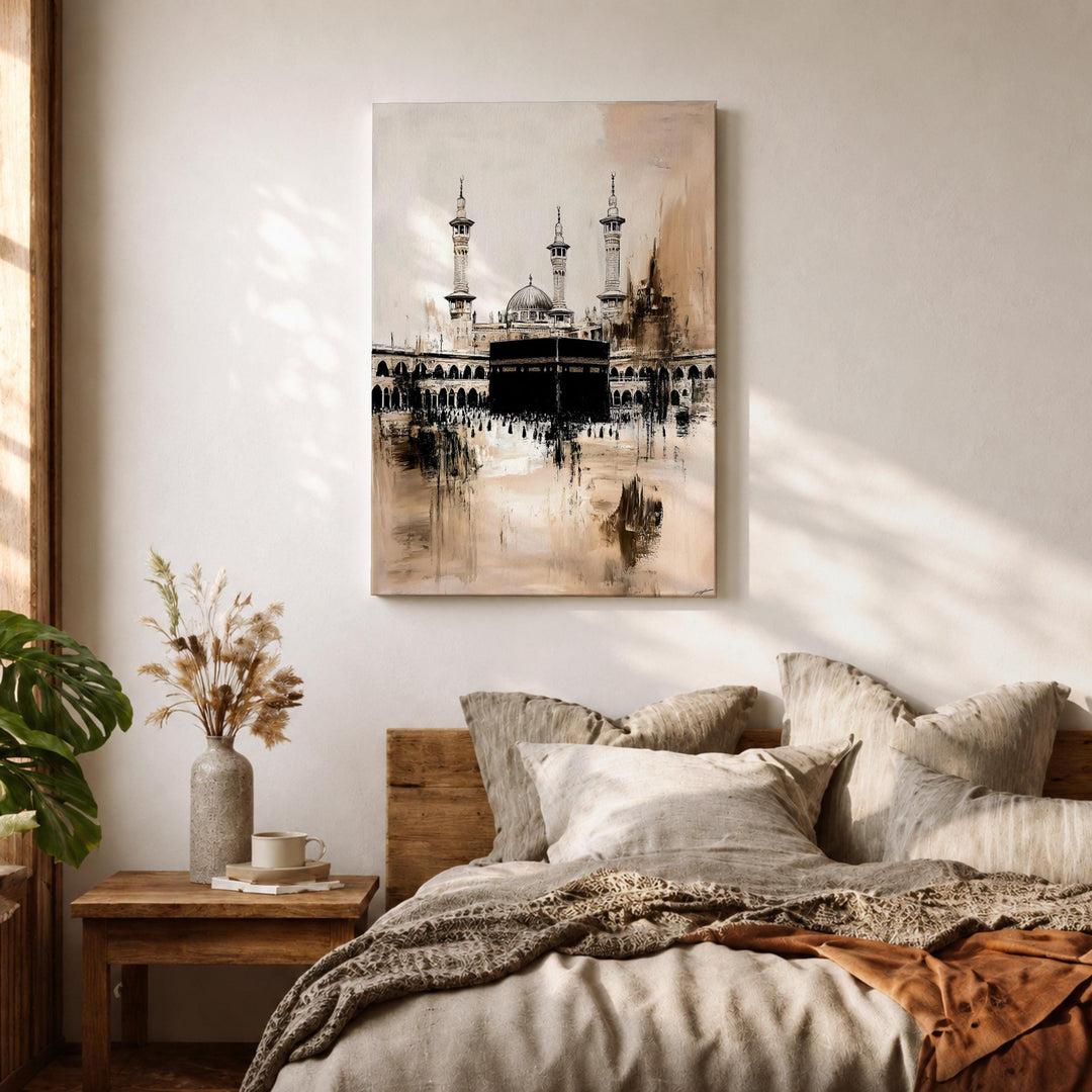 Spiritual wall art honoring Kaaba for sacred spaces