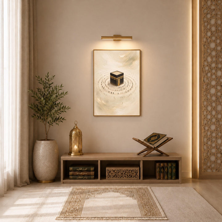 Gallery-ready three-piece wall decor with sacred sites motif
