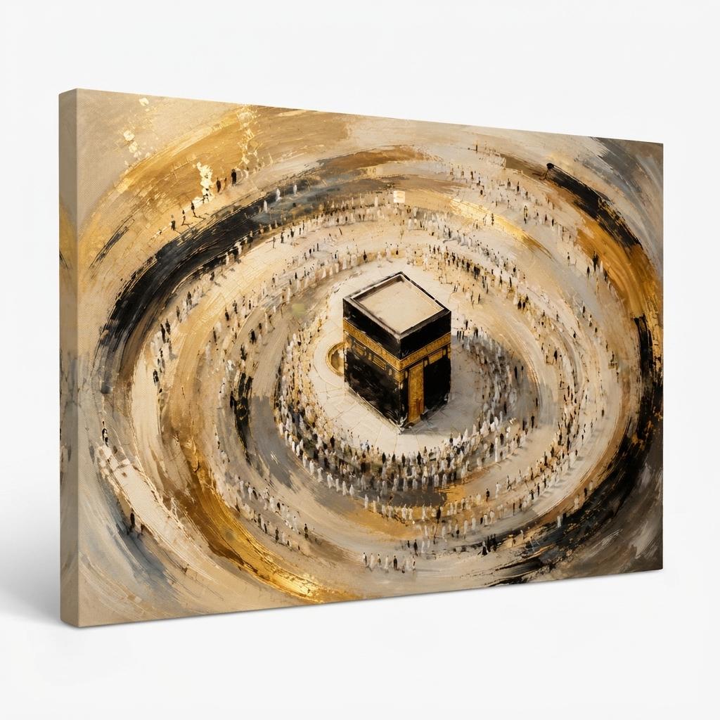 Premium Islamic wall decor featuring Kaaba motif for living spaces