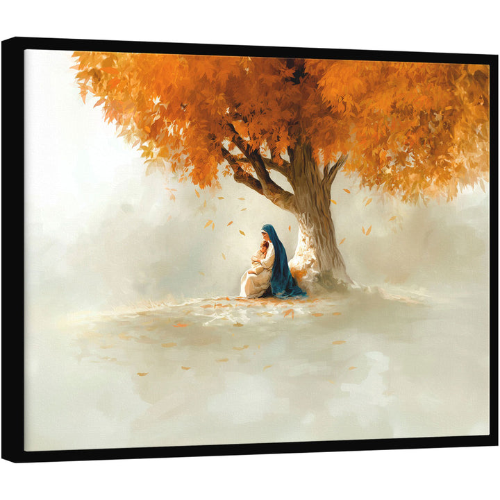 The Welcome of Mary – Minimalist Catholic Canvas Art